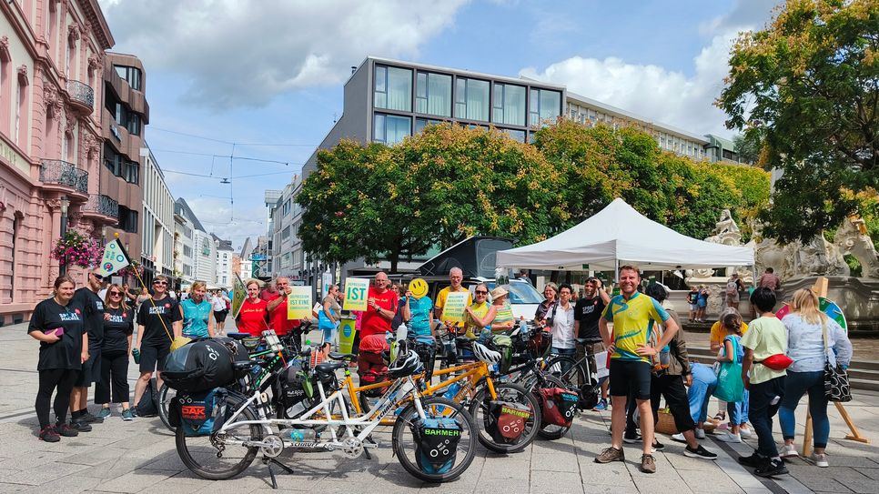 Die Mut-Tour in Trier am Kornmarkt.