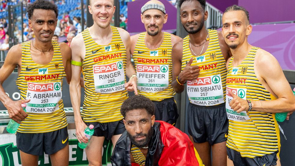 Samuel Fitwi hat bei der Europameisterschaft in Rom mit seiner Mannschaft Bronze gewonnen.