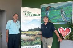 Herbert Leuther (links) und Josef Kinnen (rechts) von der Golfanlage Lietzenhofen wollen mehr Begeisterung für den Golfsport wecken.