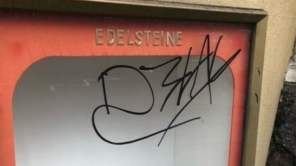 Graffiti-Schmierereien in Idar.