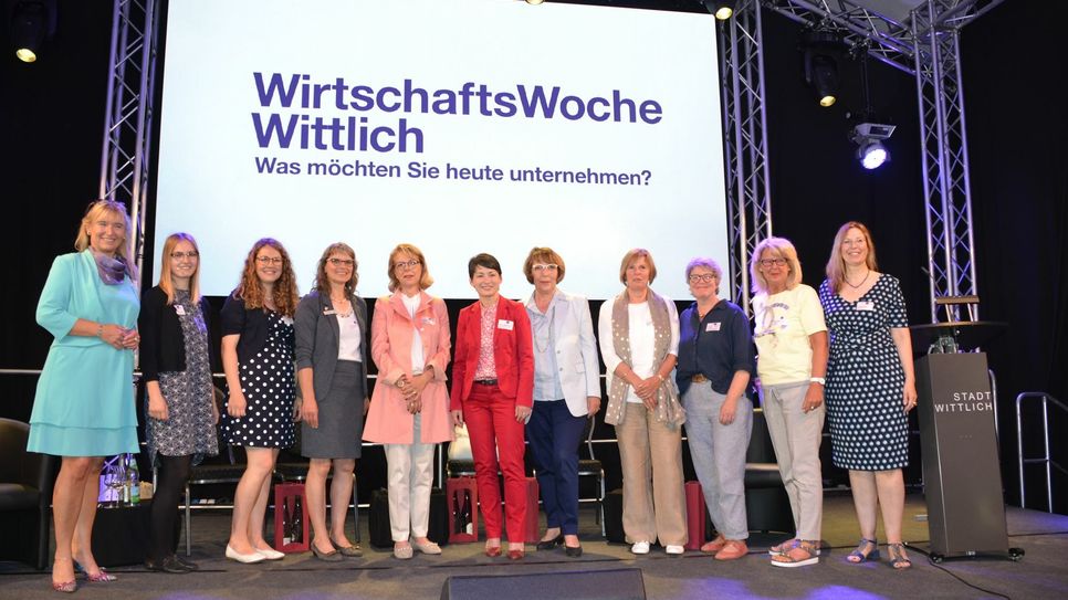 Unternehmerinnen warben bei der WirtschaftsWoche Wittlich für mehr Frauen in den Betrieben. Fotos: Sybille Schönhofen
