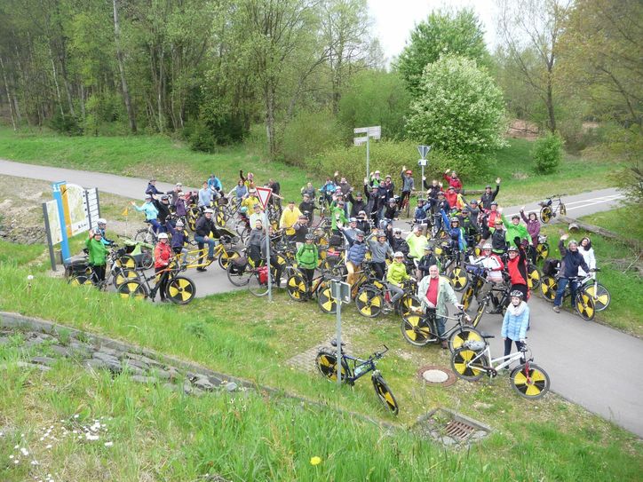 Auch aus der Eifel waren viele radelnde Protestler unterwegs...