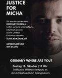 Unter dem Motto "Justice for Micha" findet am Freitag, 18. Oktober eine Demonstration gegen das Gerichtsurteil statt.