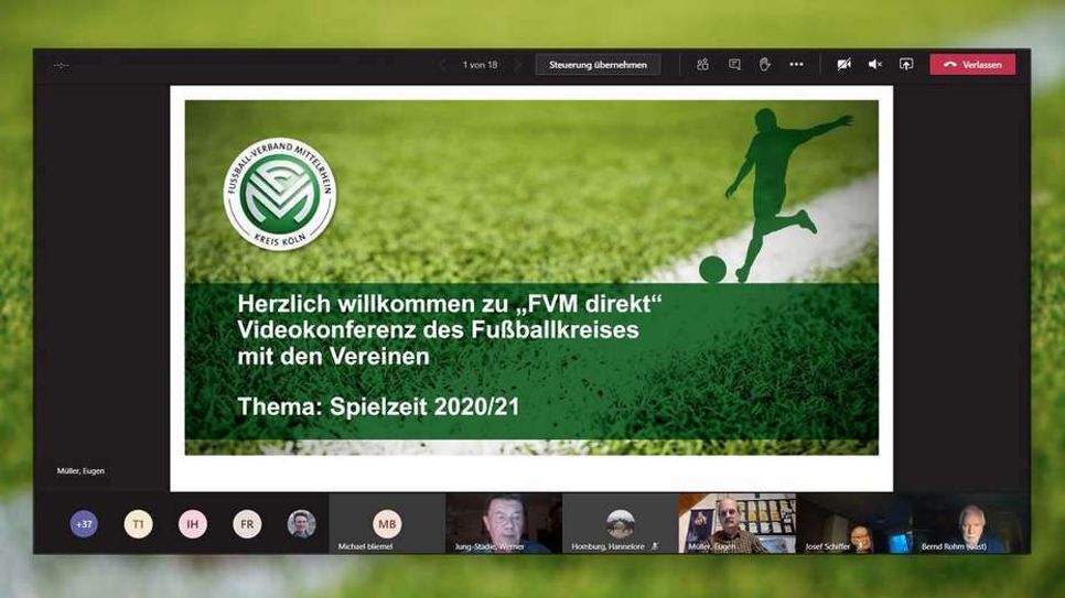 Eine mögliche Wiederaufnahme des Spielbetriebs im Fußball-Verband Mittelrhein richtet sich nach der politischen Verfügungslage.