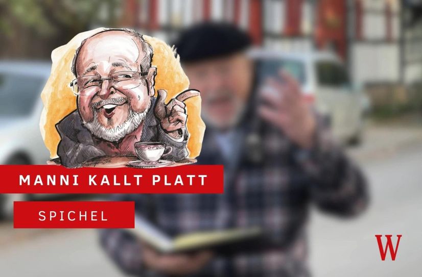 Manni kallt über den Spichel.