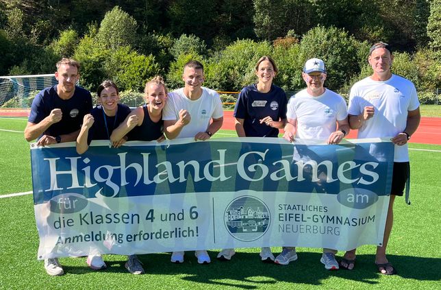 Die ersten "Highland-Games" am Staatlichen Eifel-Gymnasium Neuerburg.