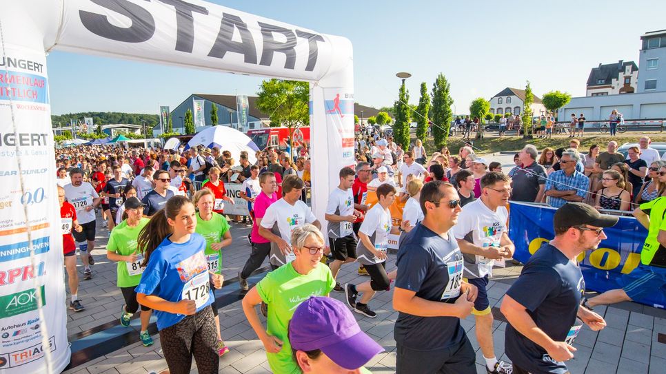 Mehr als 1000 Läuferinnen und Läufer werden zum 8. Bungert Firmenlauf Wittlich, präsentiert vom Wochenspiegel erwartet. Foto: Veranstalter