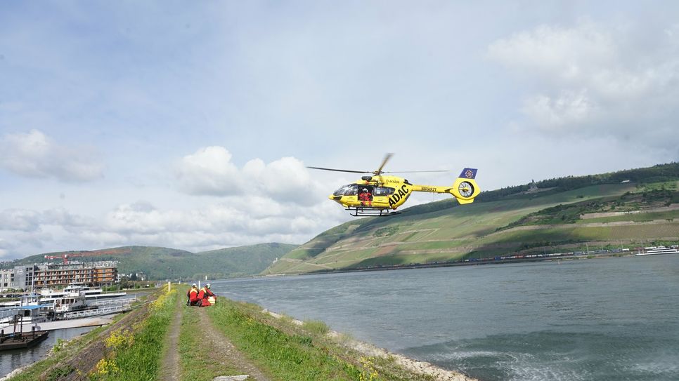 ADAC Luftrettung übte in Bingen am Rhein