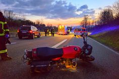 Schwerer Motorradunfall auf der B 41