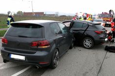 Verkehrsunfall auf der B 428 bei Bad Kreuznach.