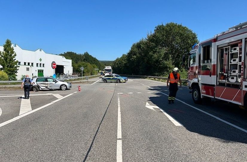 Unfallstelle an der B53/B422