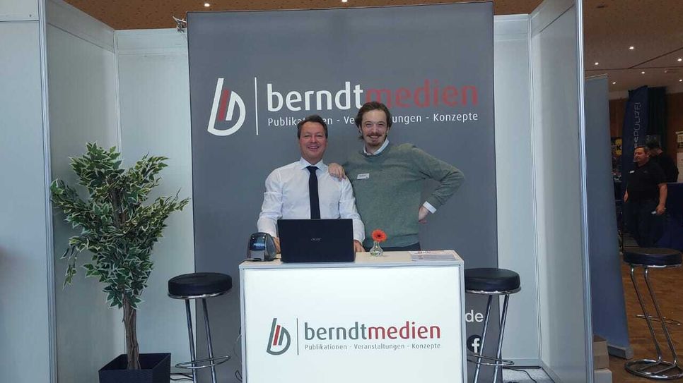 Marco Berndt (links) und Nils Verheugen vom Veranstalter Berndt Medien in Köln freuen sich auf den Tag in Gerolstein.