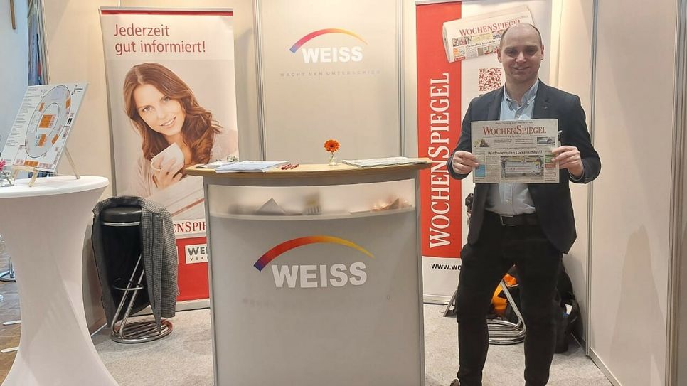 Begeistert von der Jobmesse ist auch Andreas Persie vom Kooperationspartner Weiss-Verlag.