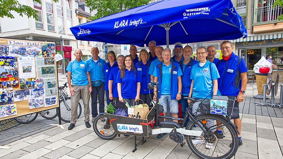 Heute bieten die KLARA-Akitven den Lastenrad-Service ein letztes Mal für dieses Jahr auf dem Kornmarkt an - danach geht&apos;s bis zum 1. März in Winterpause.