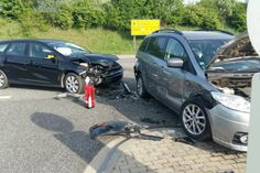 Unfall im Kreuzungsbereich. Foto: Siko