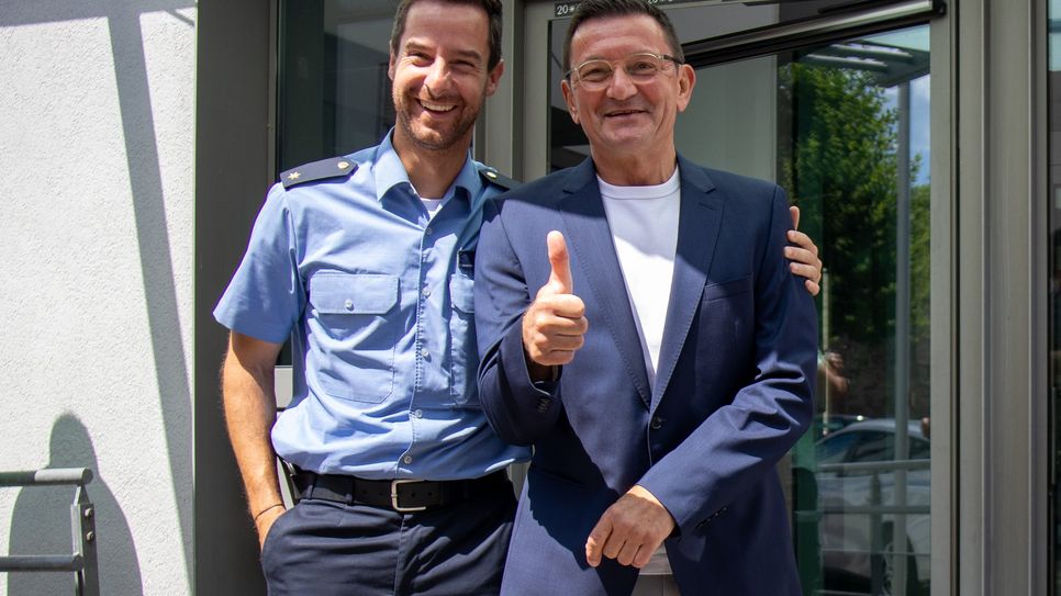 Polizeirat Mike Thull (links) und Polizeihauptkommissar Jürgen Zimmer (rechts).