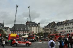 Die Freiwillige Feuerwehr Mayen präsentierte sich auf dem Marktplatz der Stadt.