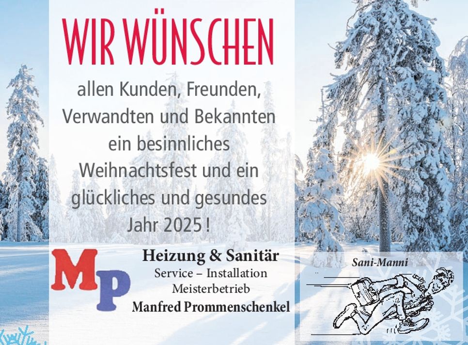 Weihnachtsanzeige