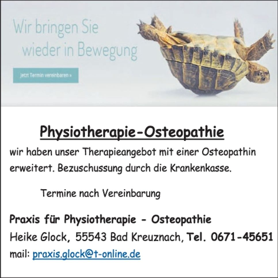 Physiotherapie - Osteopathie