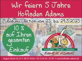 5 Jahr Hofladen Adams