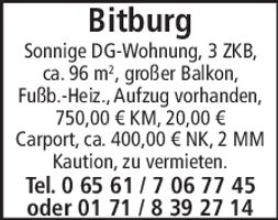 Bitburg sonnige DG-Wohnung