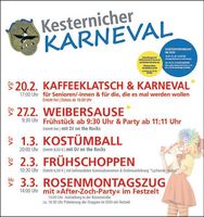 Karneval  20.2. bis 3.3.