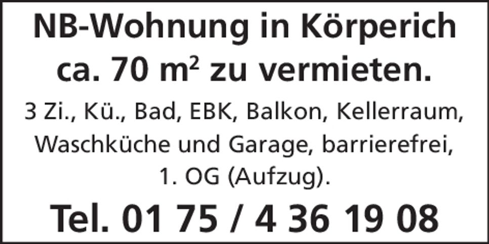 NB Wohnung in Körperich, 70 qm 