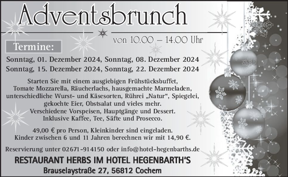 Adventsbrunch /Federweißerfest