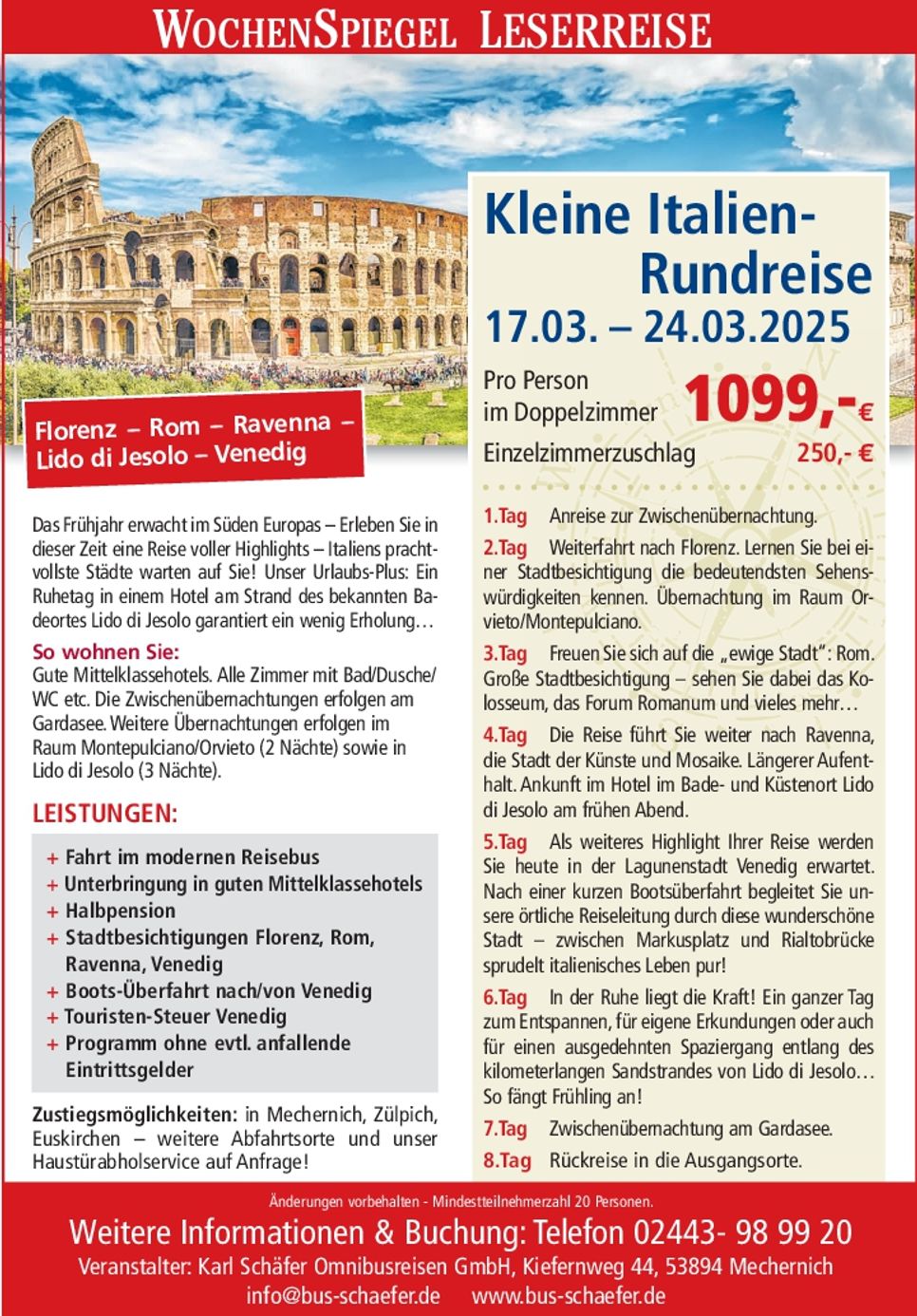 Kleine Italien Rundreise