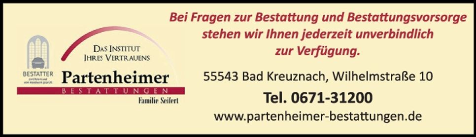 Bei Fragen zur Bestattung und 