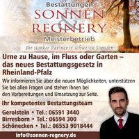 Urne zu Hause, im Fluss oder Garten