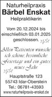 Weihnachtsgrußanzeige/Urlaub