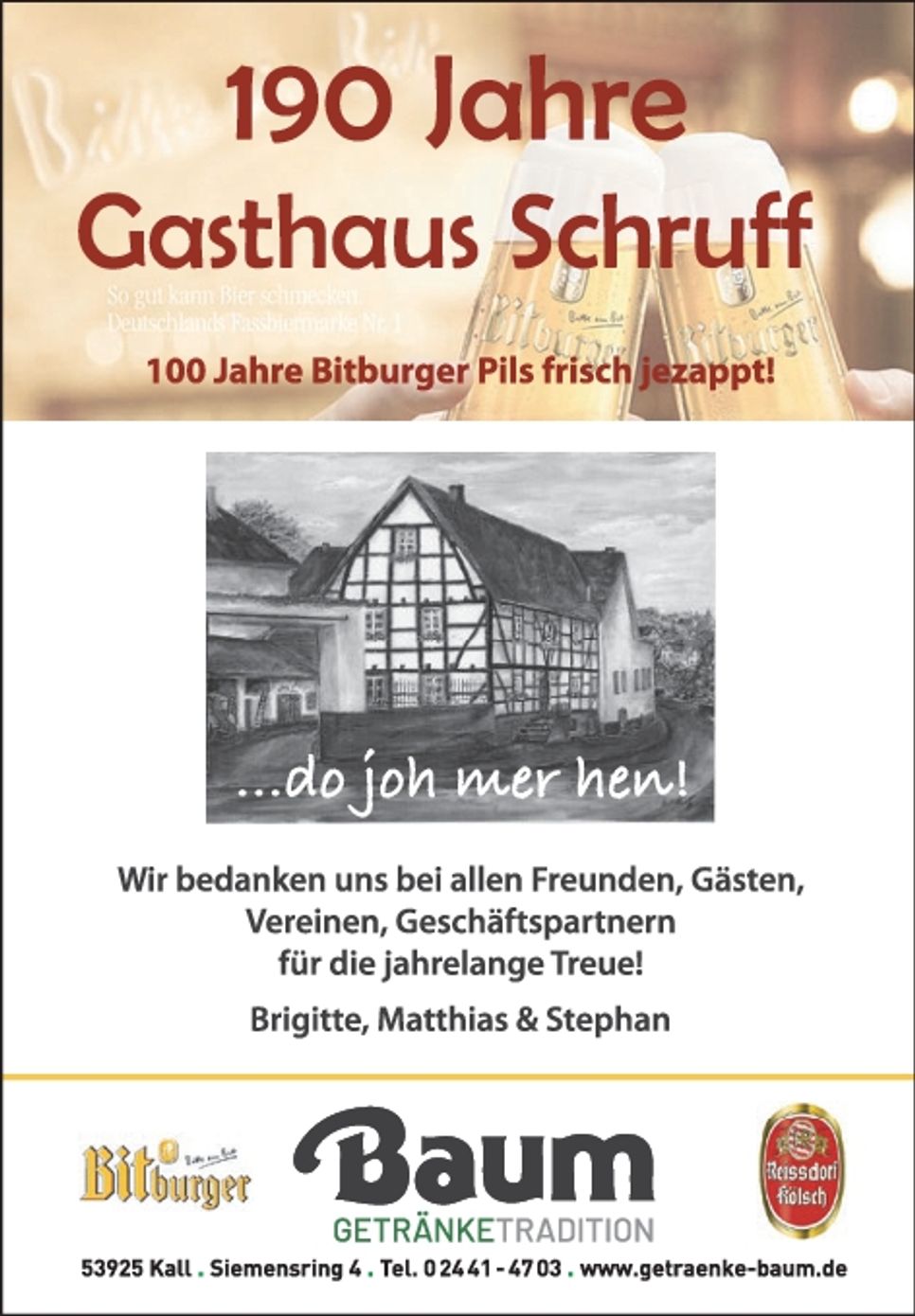 Jubiläum Gasthaus Schruff