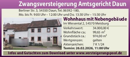 Zwangsversteigerung Februar 2026