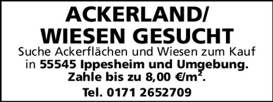 Ackerland gesucht