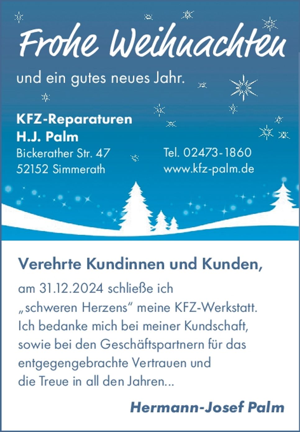 Frohe Weihnachten 2024