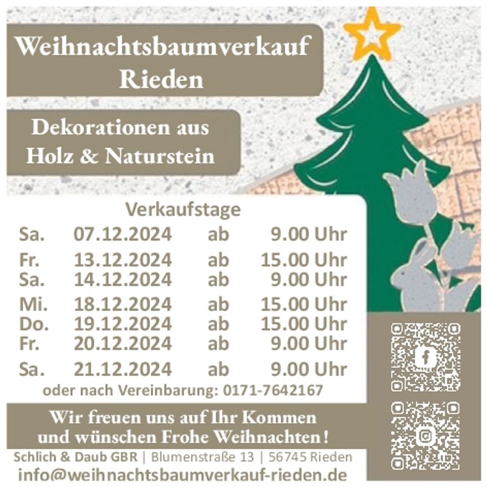 Weihnachtsbaumverkauf