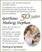 50 Jahre Gasthaus Hedwig Stephan