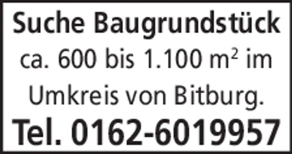 Suche Baugrundstück