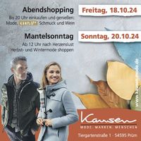 Abendshopping und Mantelsonntag 