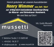 Gratulation Henry Wimmer