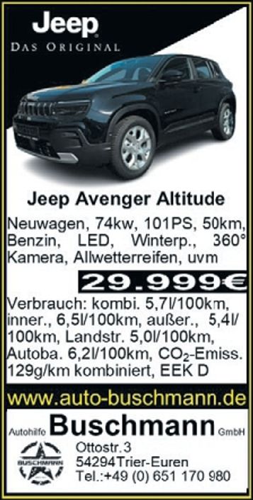 Avenger Benzin Schwarz