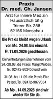Praxis geschlossen