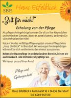 Zeit für mich - Erholfung von der Pflege