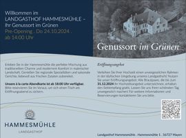 Neueröffnung Landgasthof Hammesmühle...