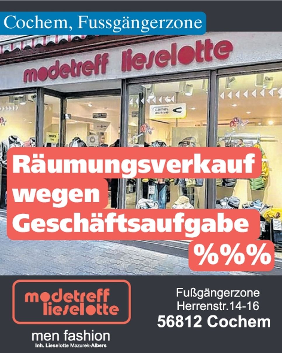 Wir starten - Räumgsverkauf wegen Geschä