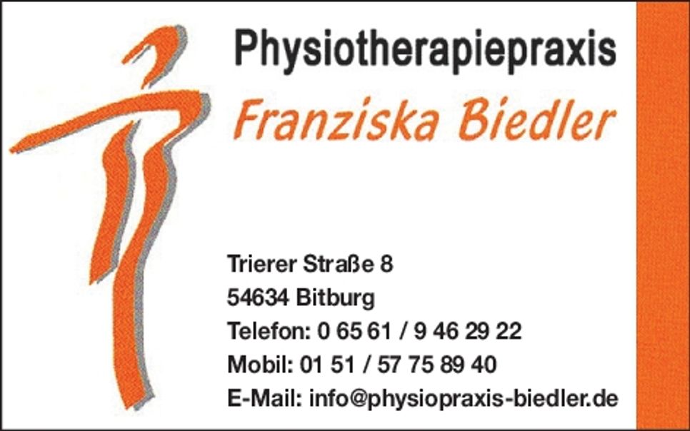 Neueröffnung Physio-Praxis Biedler