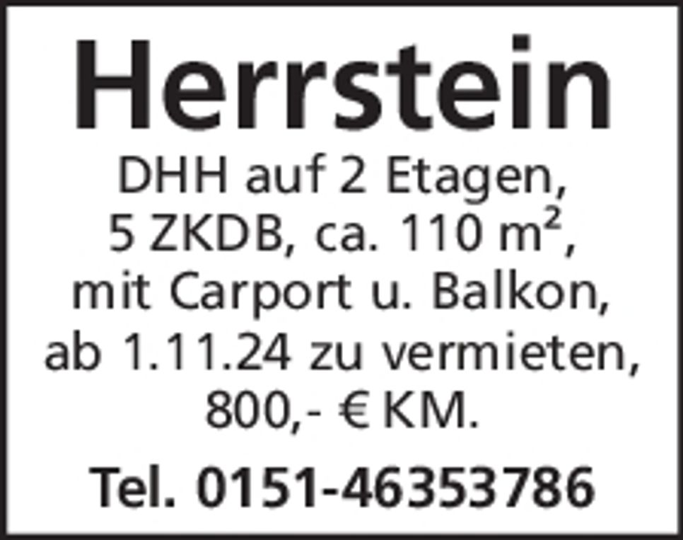 Herrstein DHH auf 2 Etagen