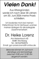 Praxisschließung