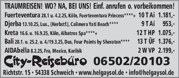 Urlaub gesucht 